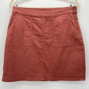 Prana Organic Cotton Blend Pink Red Short Skirt Womens 6